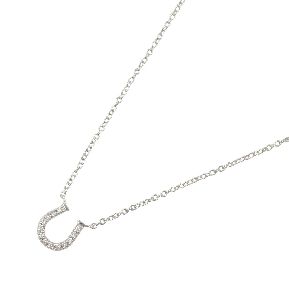 Tiffany Co Horseshoe Necklace Diamond Precious Metals Gemstones Sterling Silver